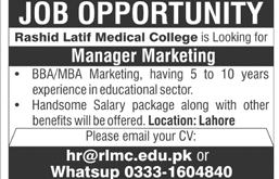 Rashid Latif Medical College jobs